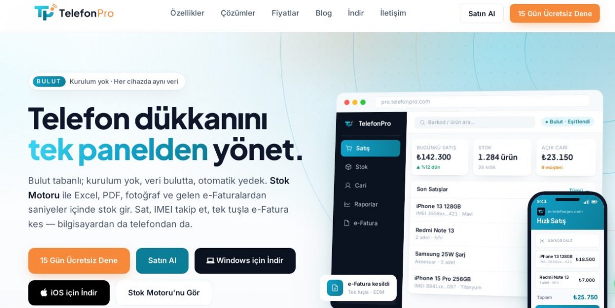 Cep Telefonu Stok Takip Programı